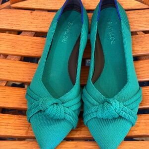 Rothy's Teal Knotted Flats